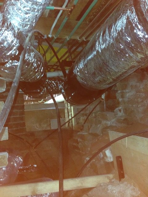 Working in a tight space. We always make sure to keep our installations neat and out of the way as much as possible. Ventilating sub floor area and downstairs areas. -Clovelly