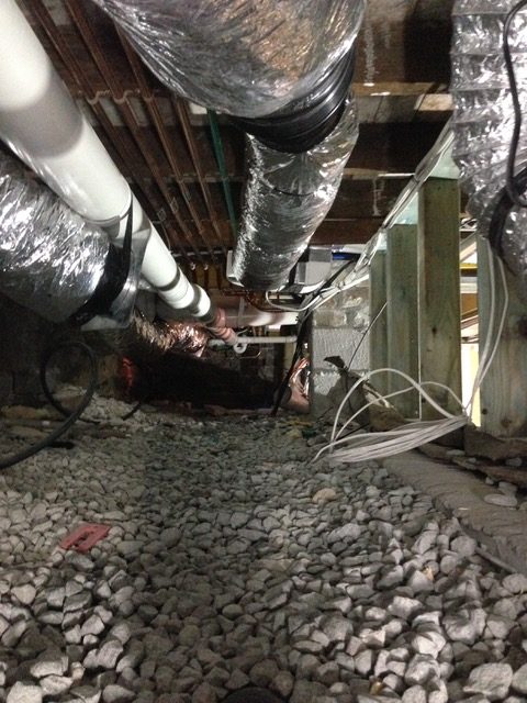 Working in a tight space. We always make sure to keep our installations neat and out of the way as much as possible. Ventilating sub floor area and downstairs areas. -Clovelly